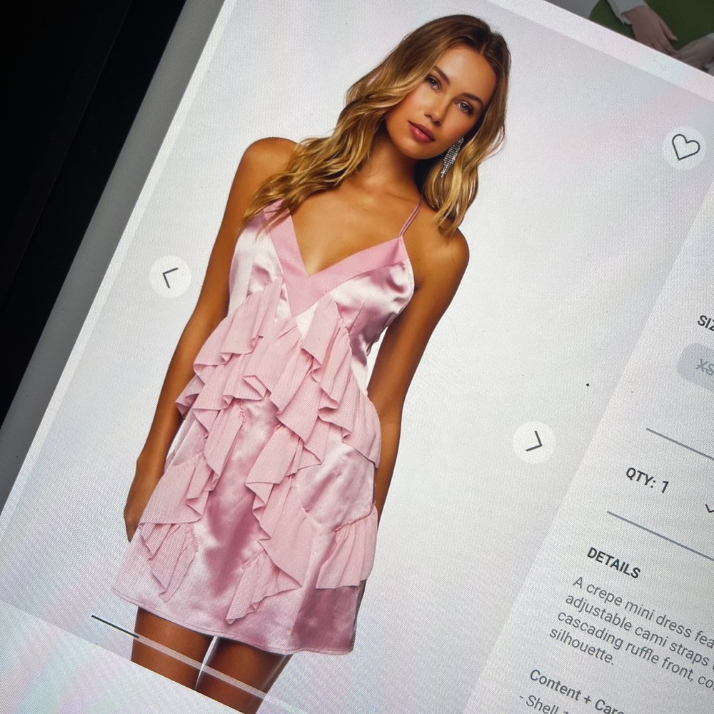 Pink fringe dress